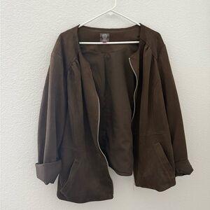 Brown suede jacket
